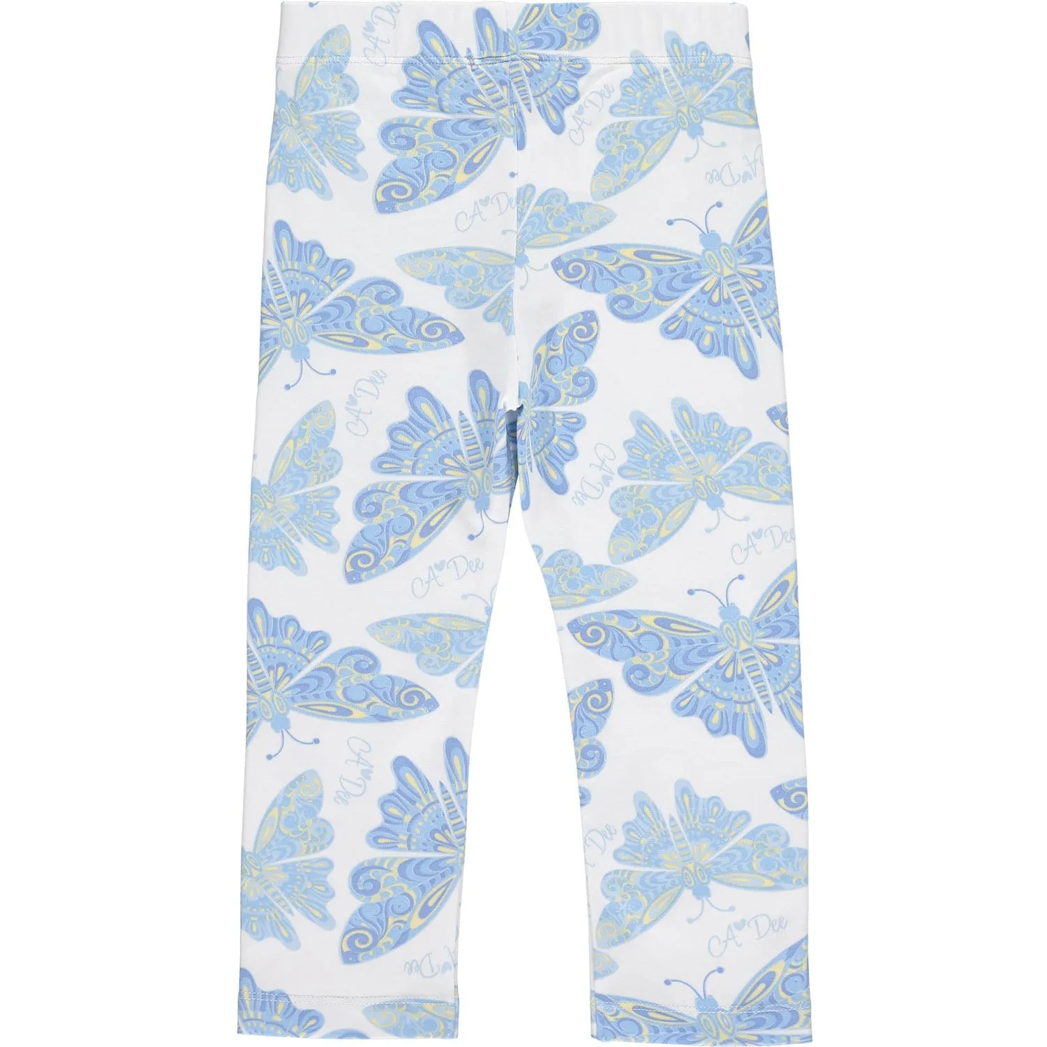 A DEE - Jean Butterfly Print Legging Set - Light Blue