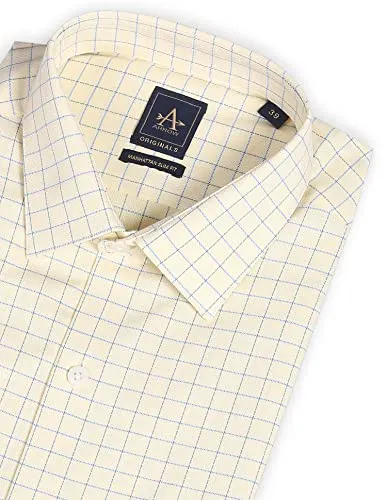 Arrow Men's Slim Fit Shirt (ARADOSH1369_Light Green 42)