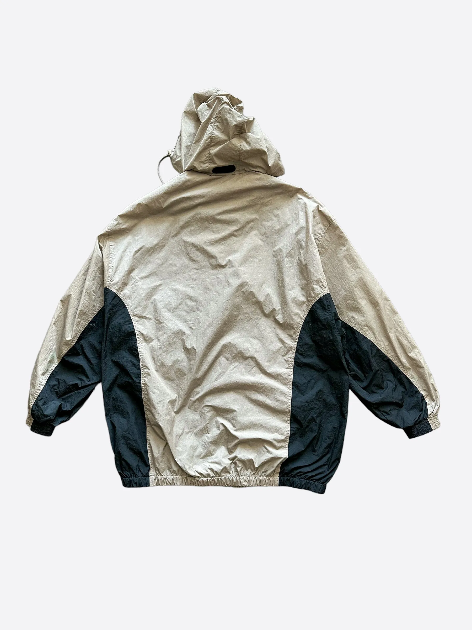 Balenciaga Tan & Black Oversized Windbreaker