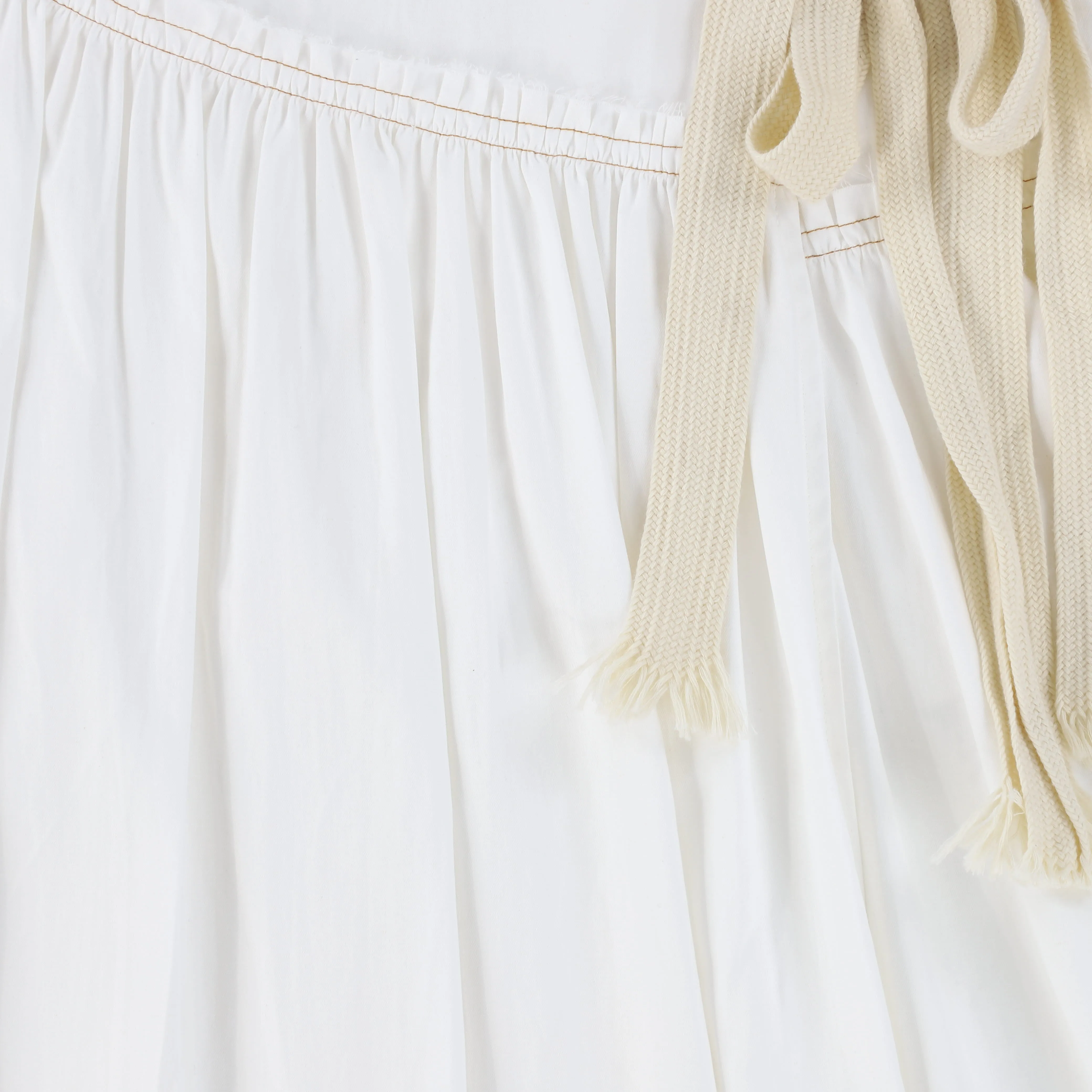 BAMBOO WHITE WRAP ROPE SKIRT [FINAL SALE]