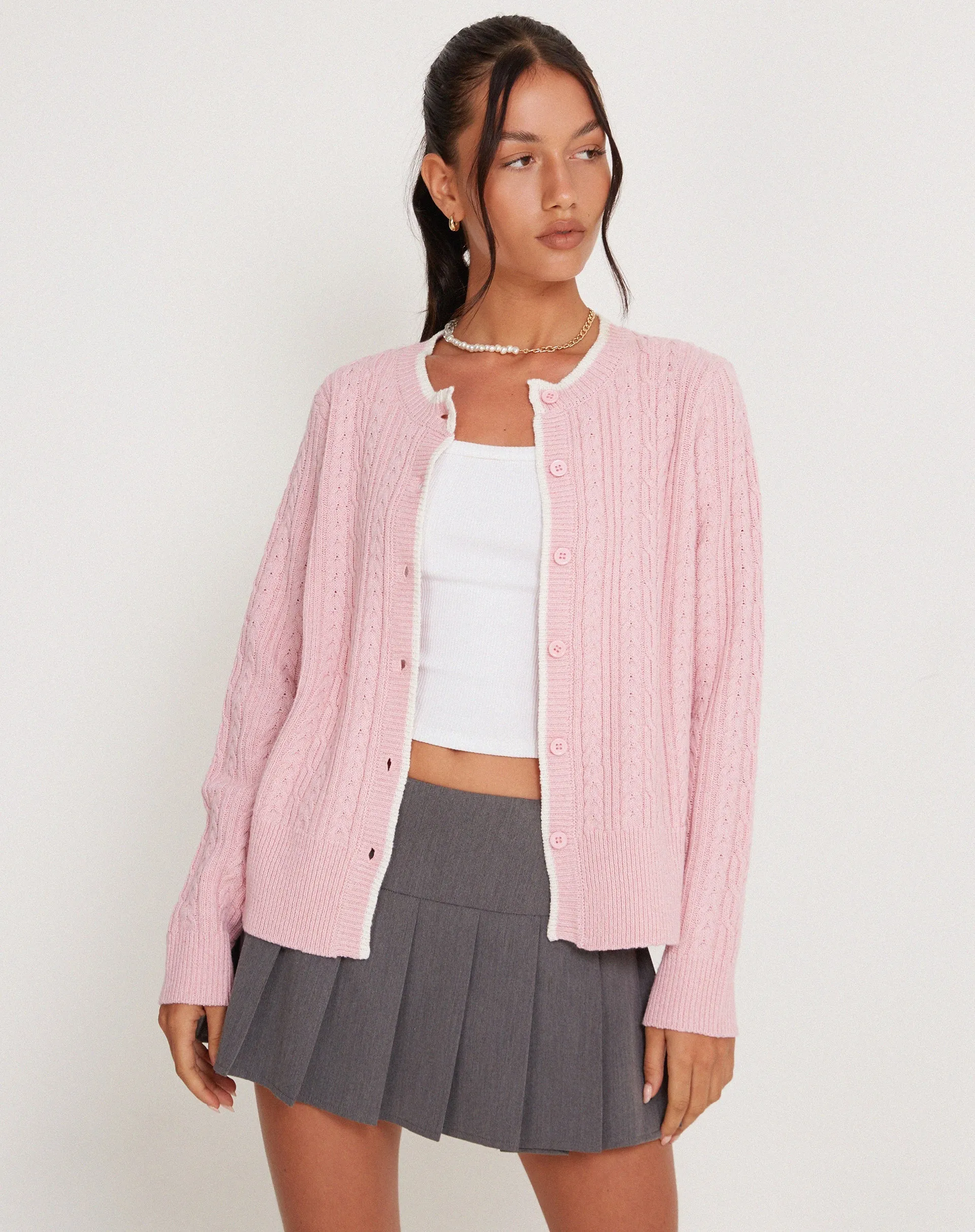 Bavana Cardigan in Pink