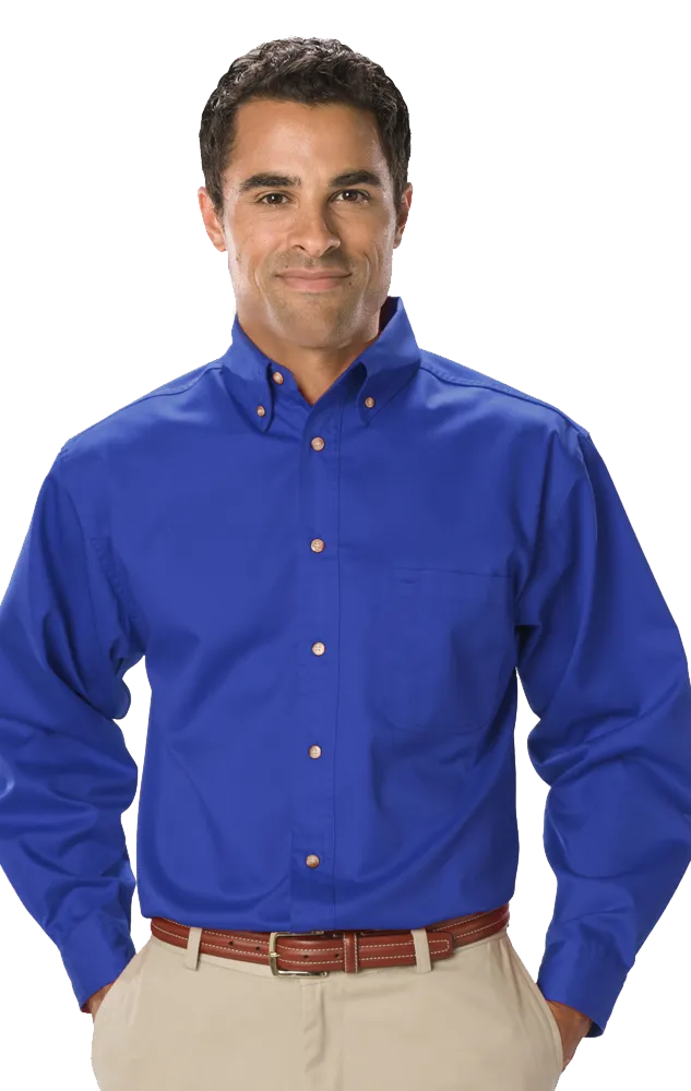 Blue Generation Men's TALL Long Sleeve Teflon Treated Twill Shirt