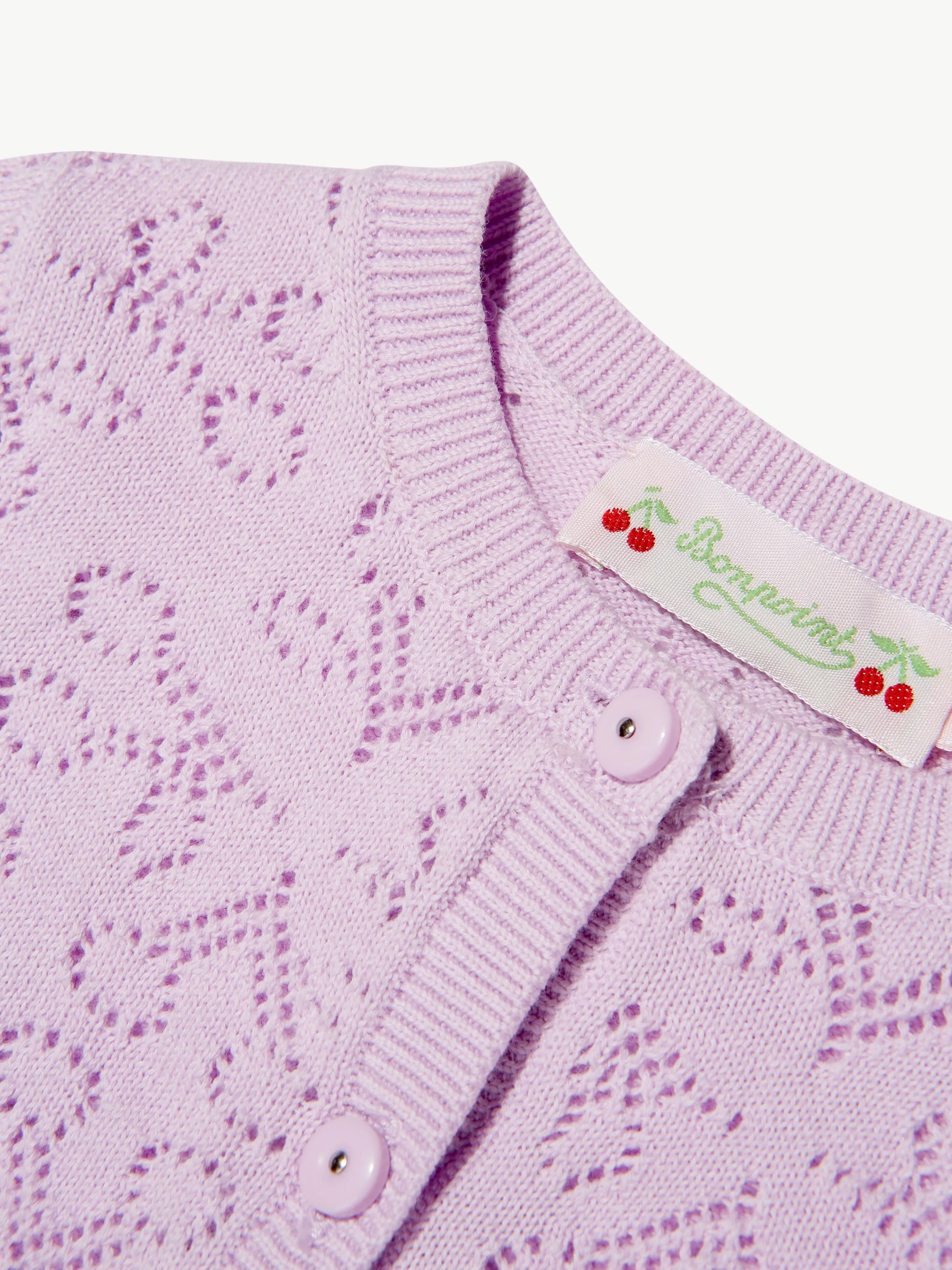 Bonpoint Baby Girls Clayel Cardigan in Lilac