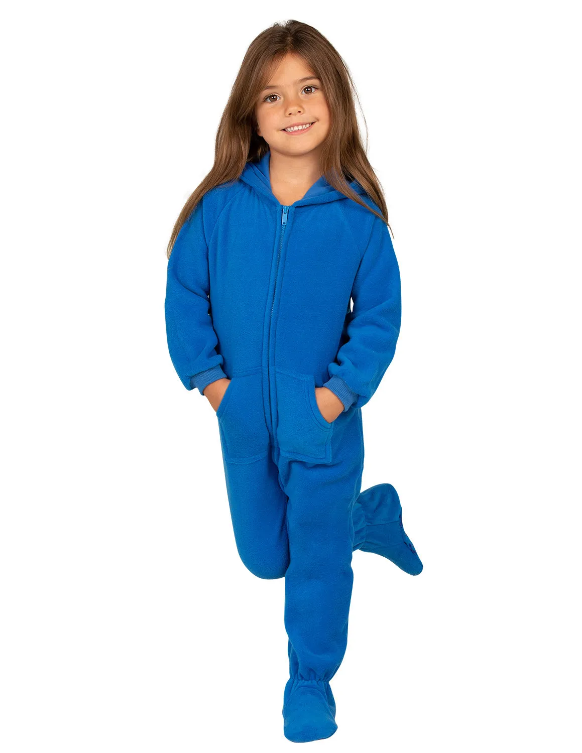 Brilliant Blue Toddler Hoodie Fleece Onesie