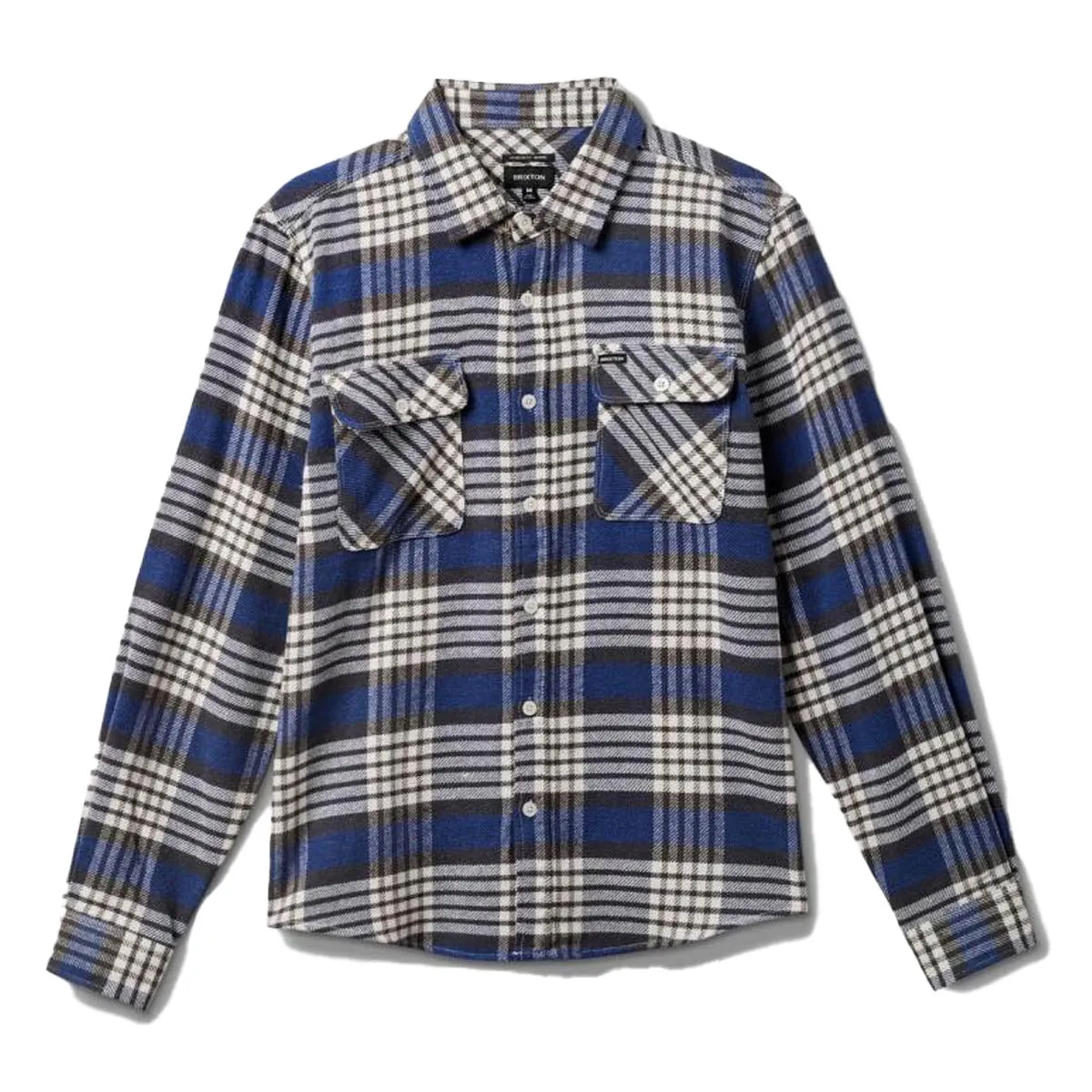 Brixton - Bowery Flannel Pacific Blue/Whitecap/Black