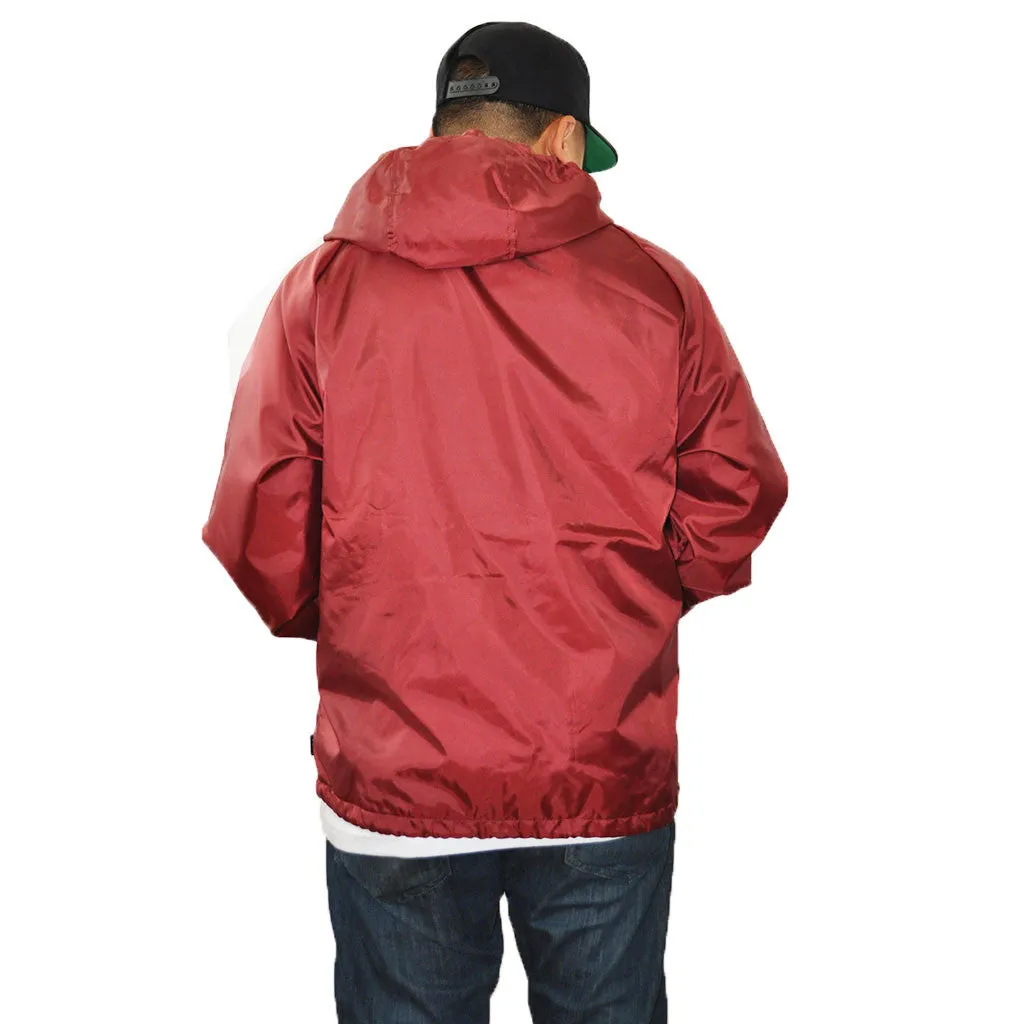 Brixton - Maverick Men's Windbreaker Jacket, Burgundy