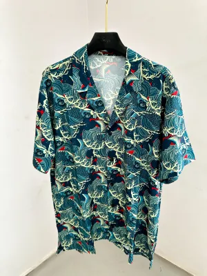 Cannice Relaxed Abstract Print Cuban Shirt