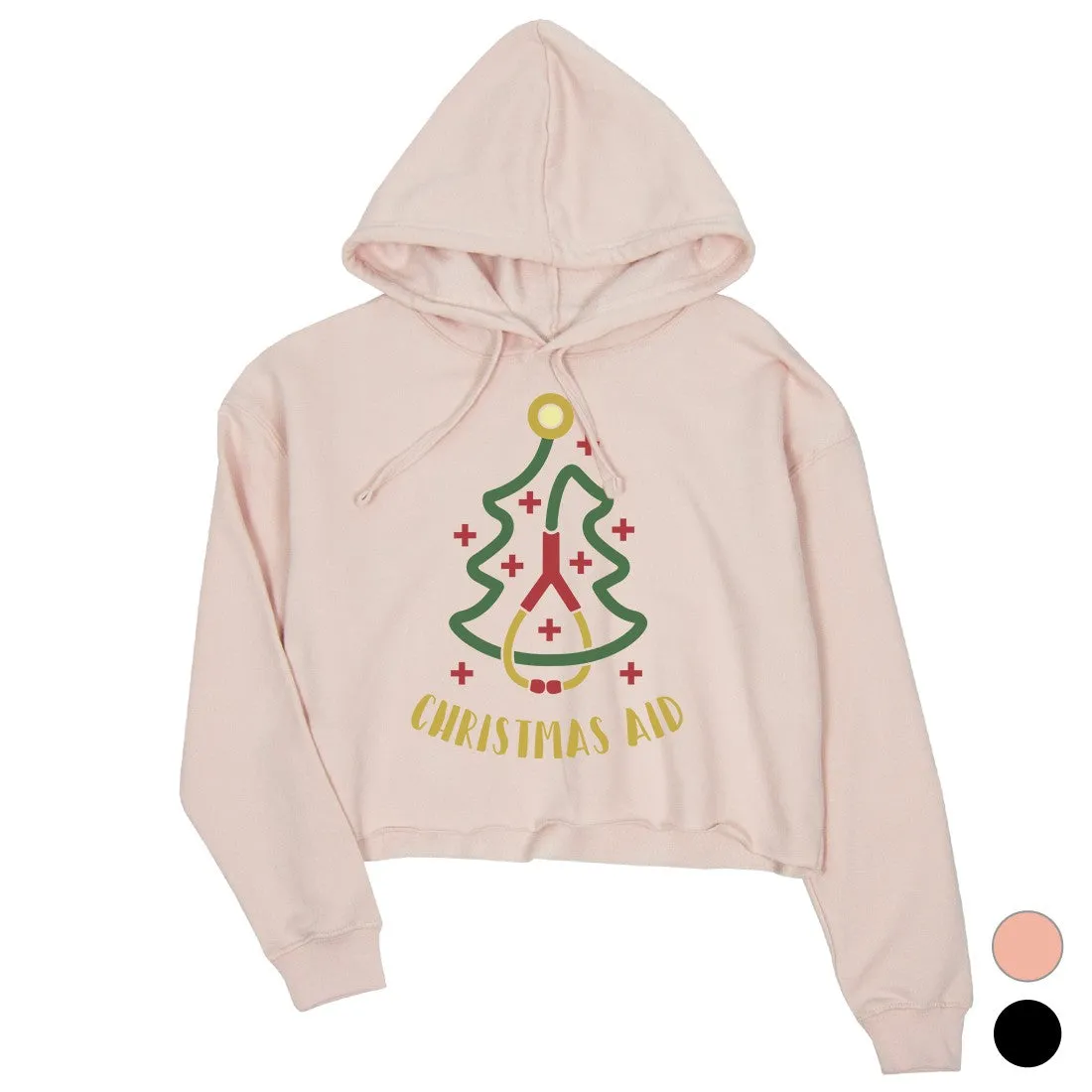 Christmas Medical Tree Crop Hoodie