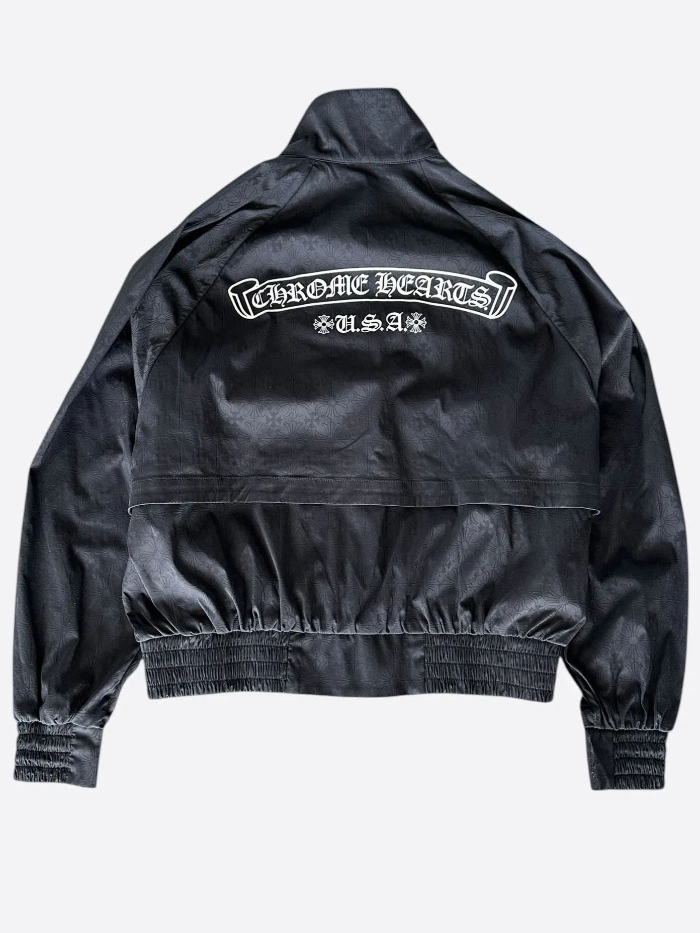 Chrome Hearts Black Cross Jacquard Match Point Windbreaker