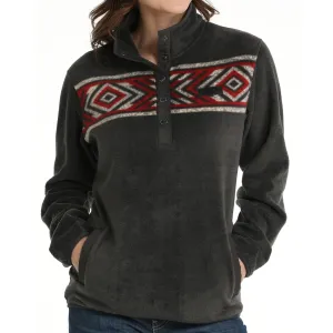 Cinch Women's Charcoal Fleece Pullover