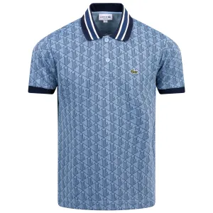 Classic Fit Monogram Motif Polo Light Blue - AW24