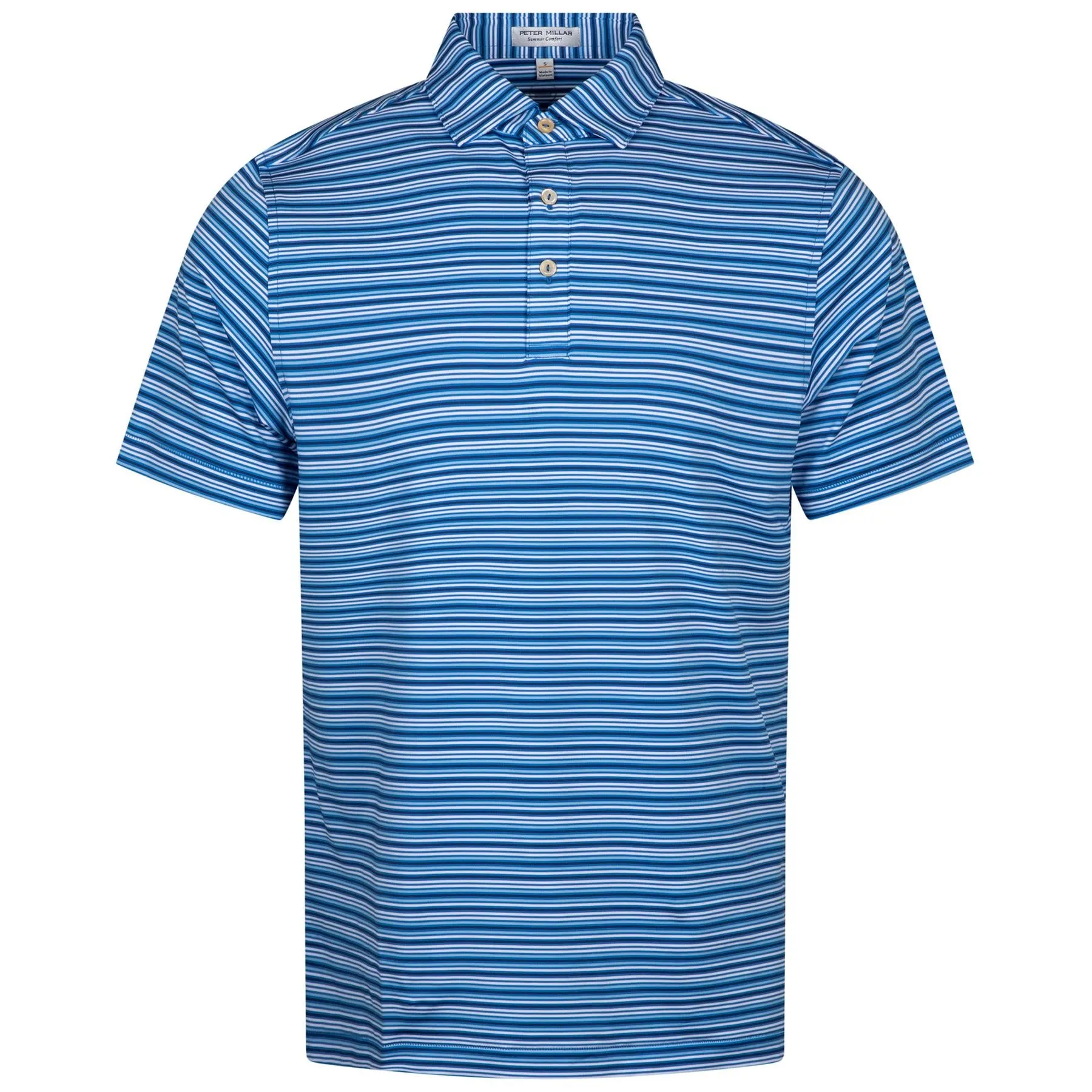 Clifton Performance Jersey Polo Sean Self Collar Mako Blue - AW24