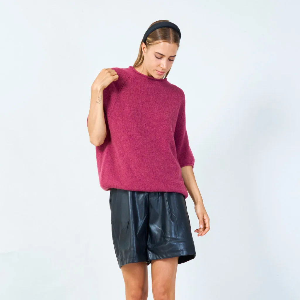 Cozy short-sleeve sweater wholesale