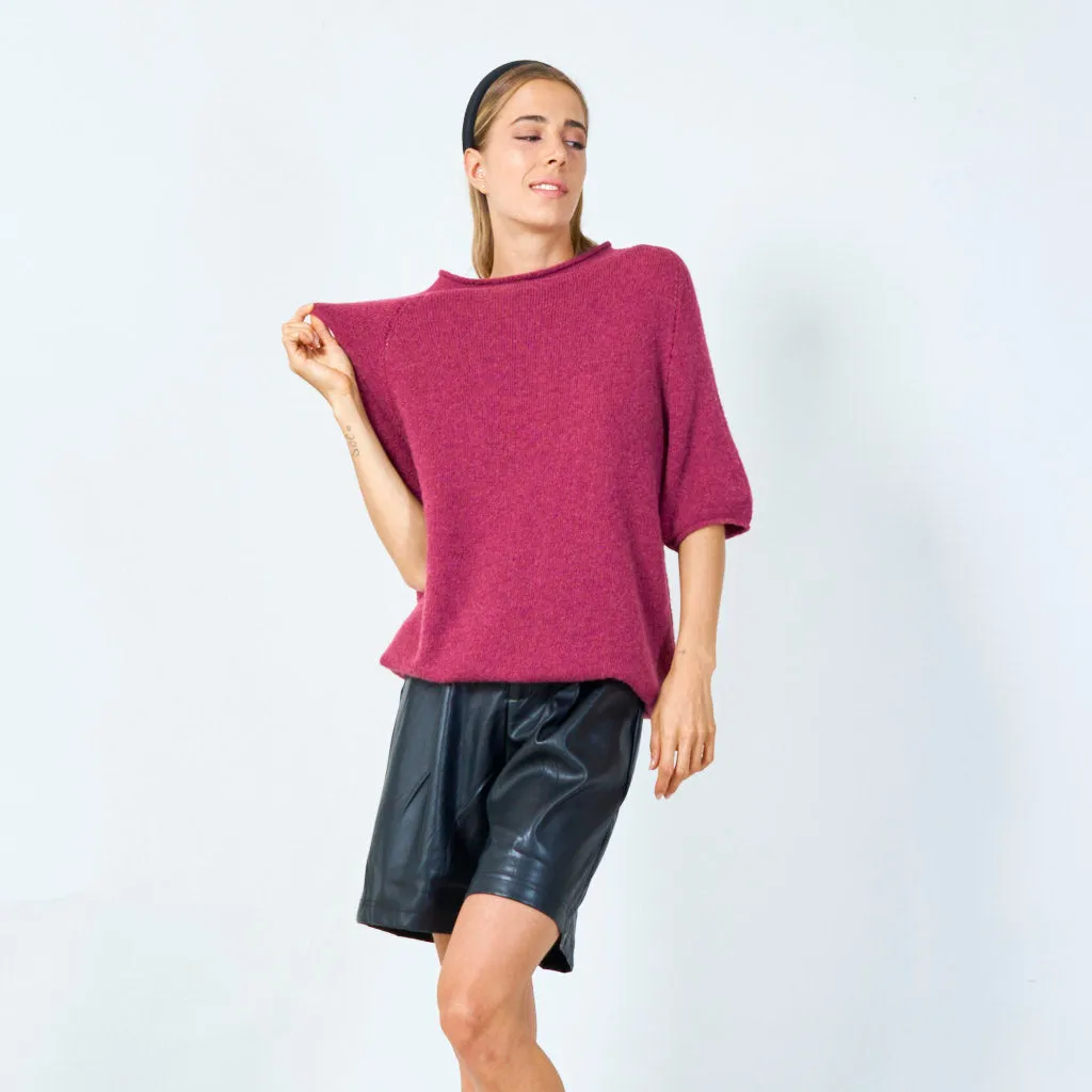 Cozy short-sleeve sweater wholesale