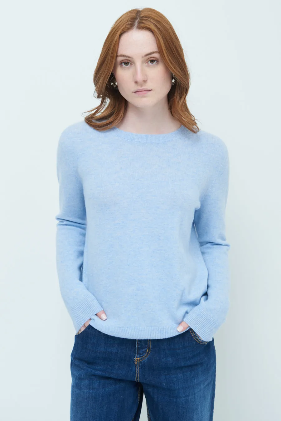 Crewneck soft knit sweater wholesale