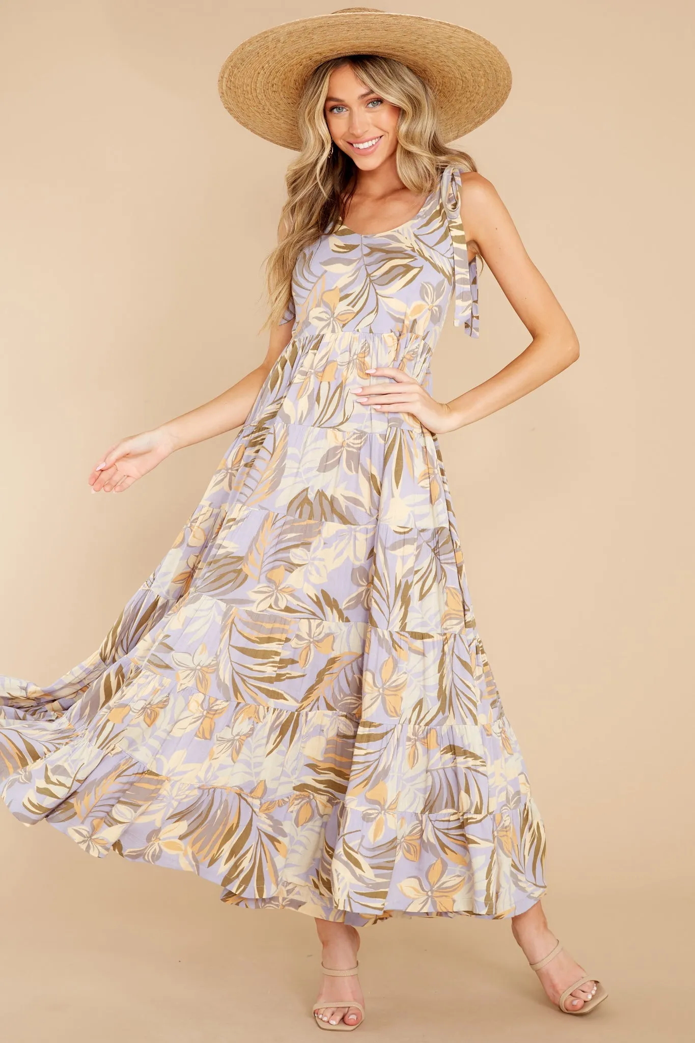 Destined For Romance Lavender Floral Print Dress