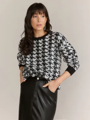 Dreamers Sequin Houndstooth Pullover - Brands We Love