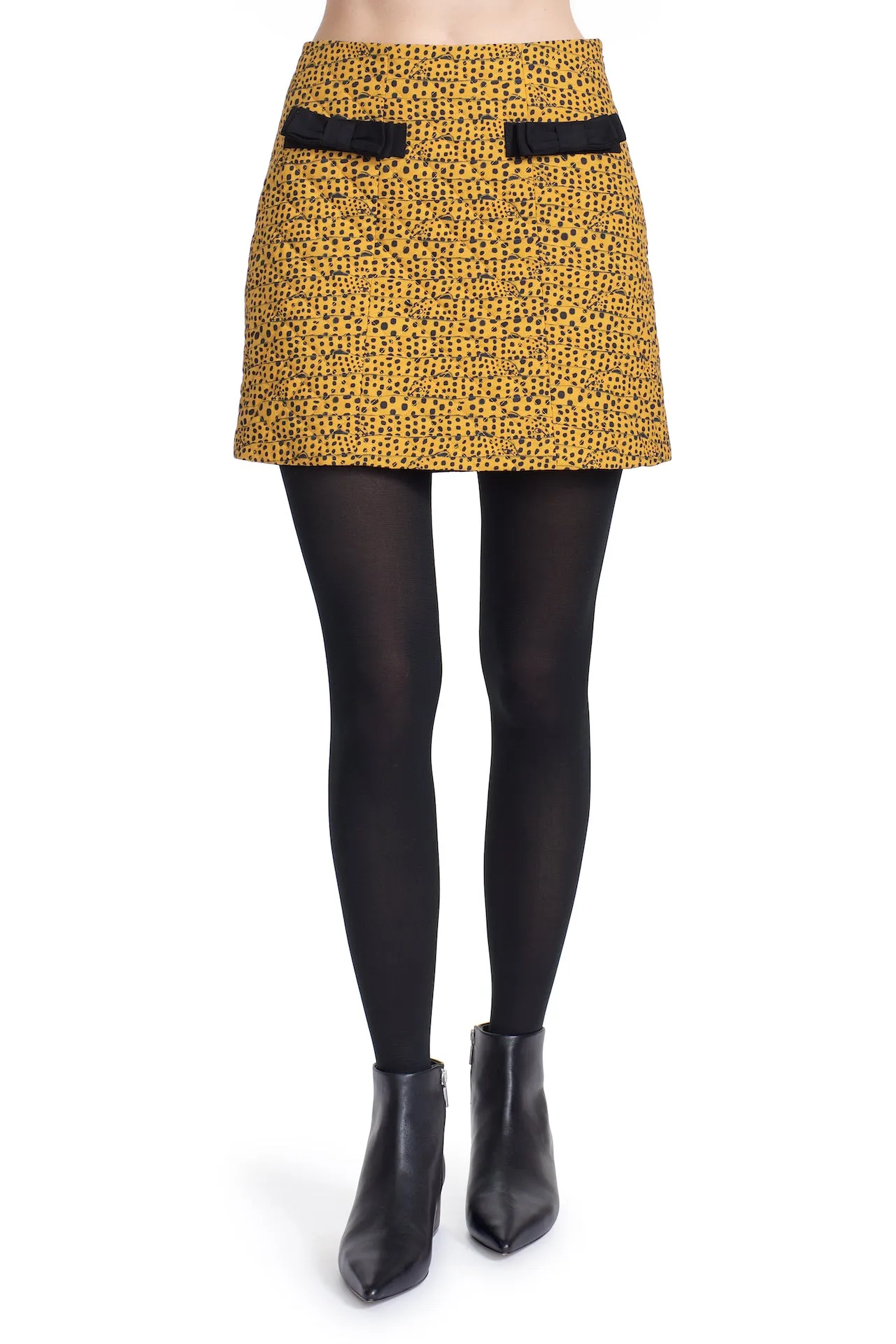 DYLAN QUILTED MINI SKIRT - Cozy Ocelot