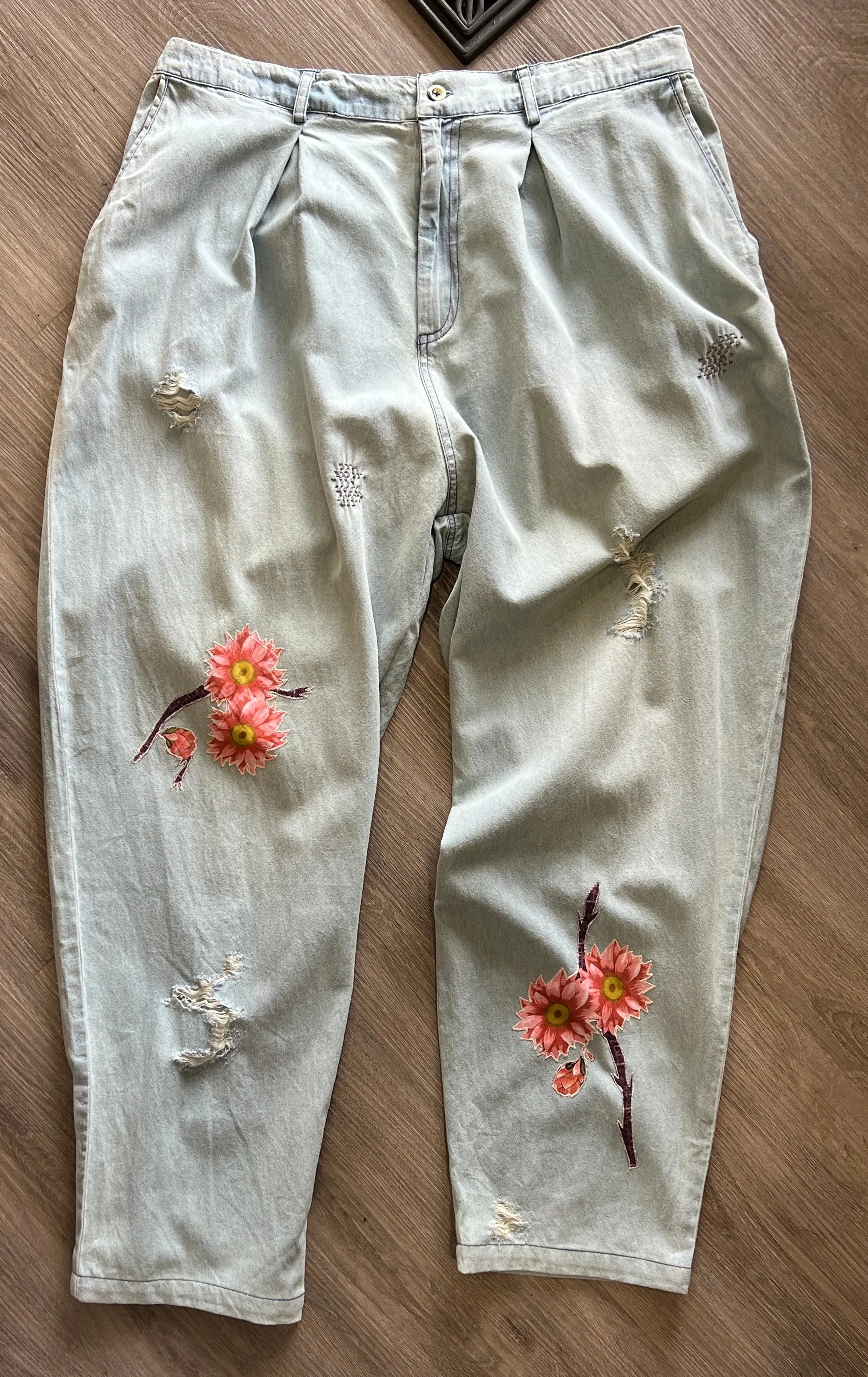 Floral Patchwork Jeans by The Paper Lace