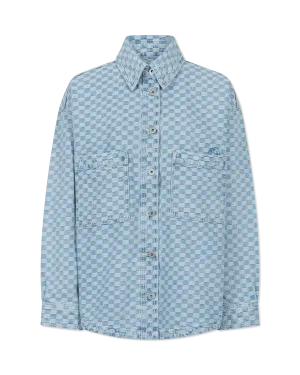 Garesa-B Checkered Denim Jacket