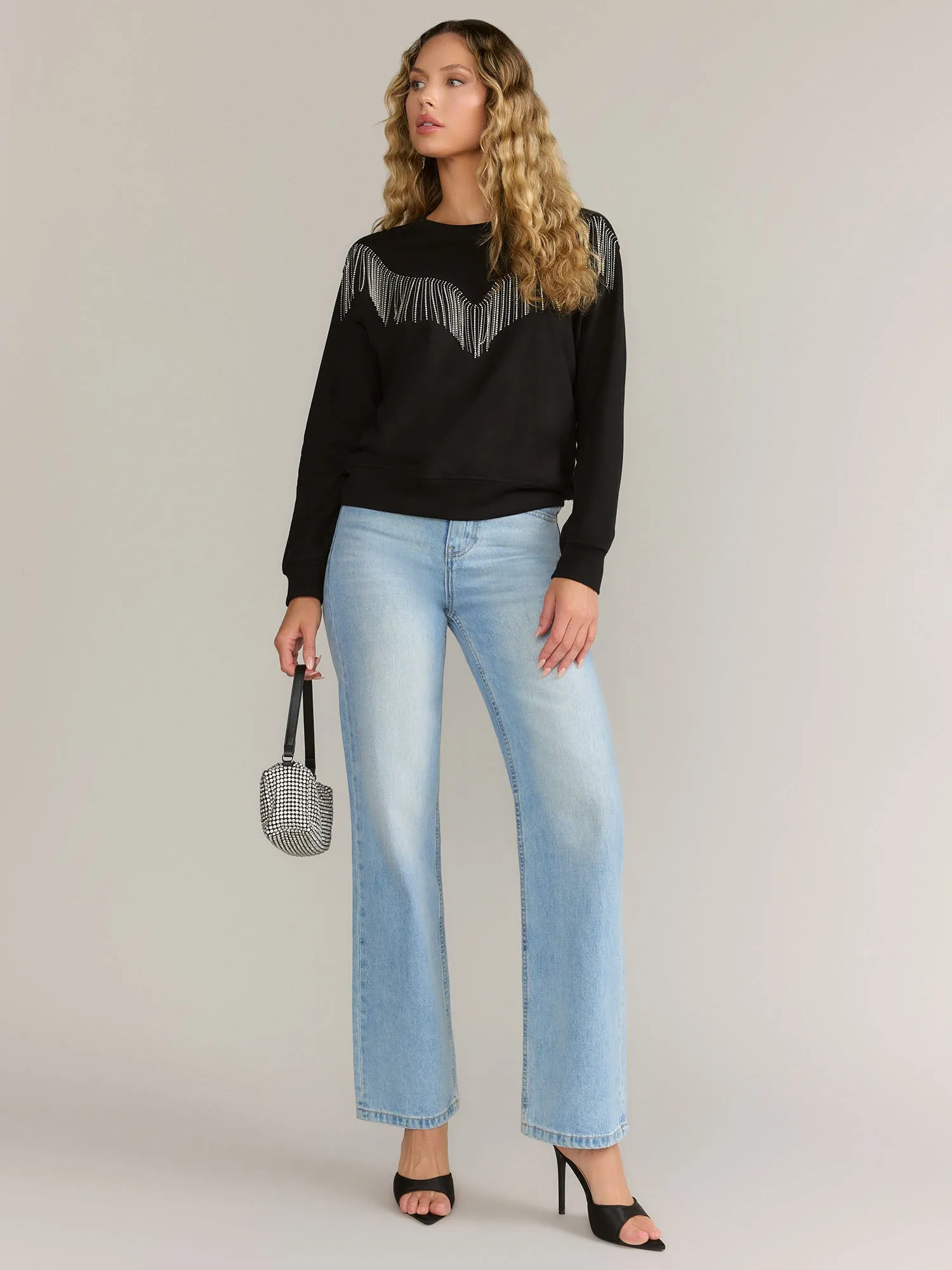 Gilli Rhinestone Fringe Sweatshirt - Brands We Love