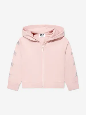 Golden Goose Girls Glitter Star Zip Up Hoodie