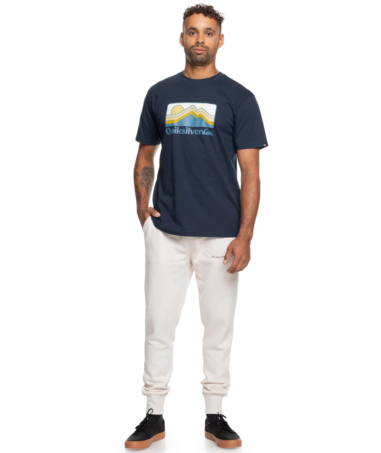 Gradient Mountains T-Shirt in Navy Blazer