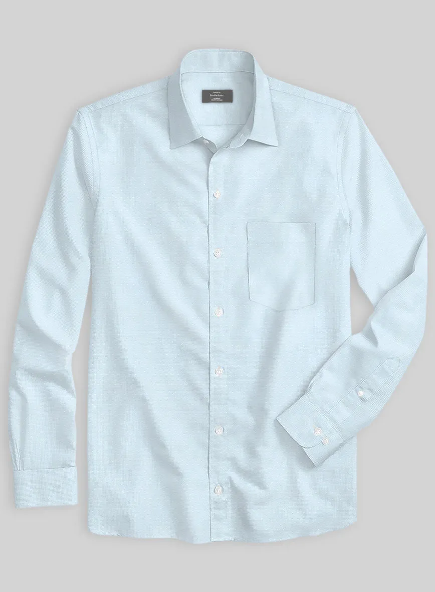 Italian Light Blue Pin Dots Shirt