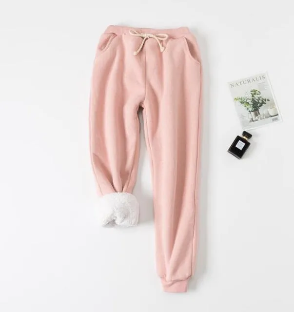 Lamb Velvet Padded Sweatpants - Soft Cotton Comfort