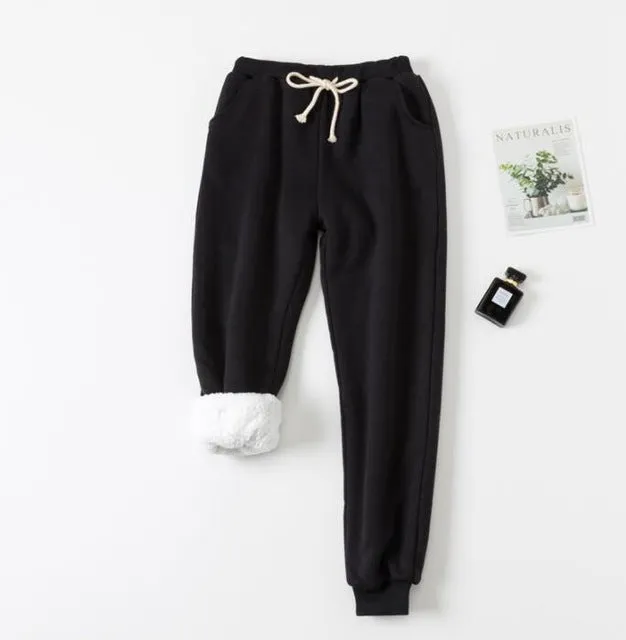 Lamb Velvet Padded Sweatpants - Soft Cotton Comfort