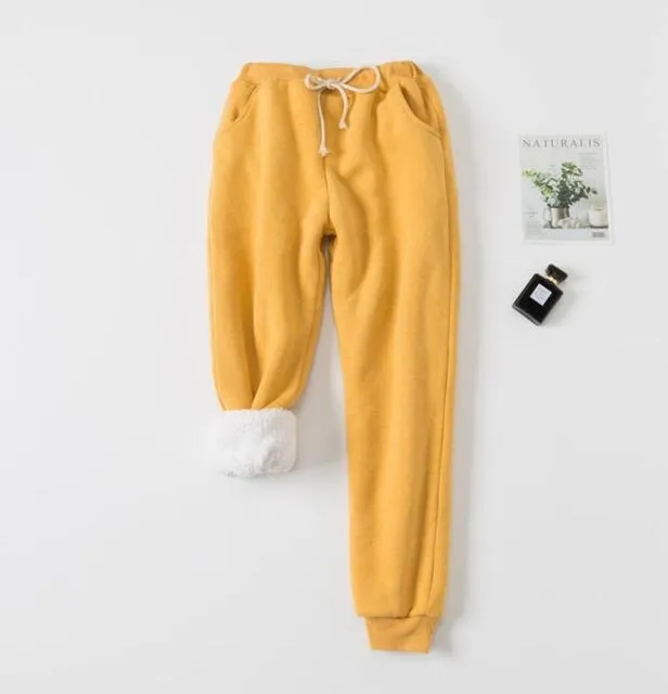 Lamb Velvet Padded Sweatpants - Soft Cotton Comfort