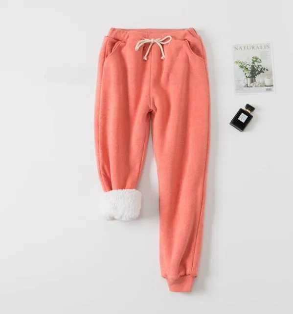 Lamb Velvet Padded Sweatpants - Soft Cotton Comfort