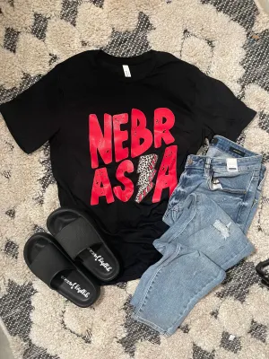 Lightening Nebraska tee