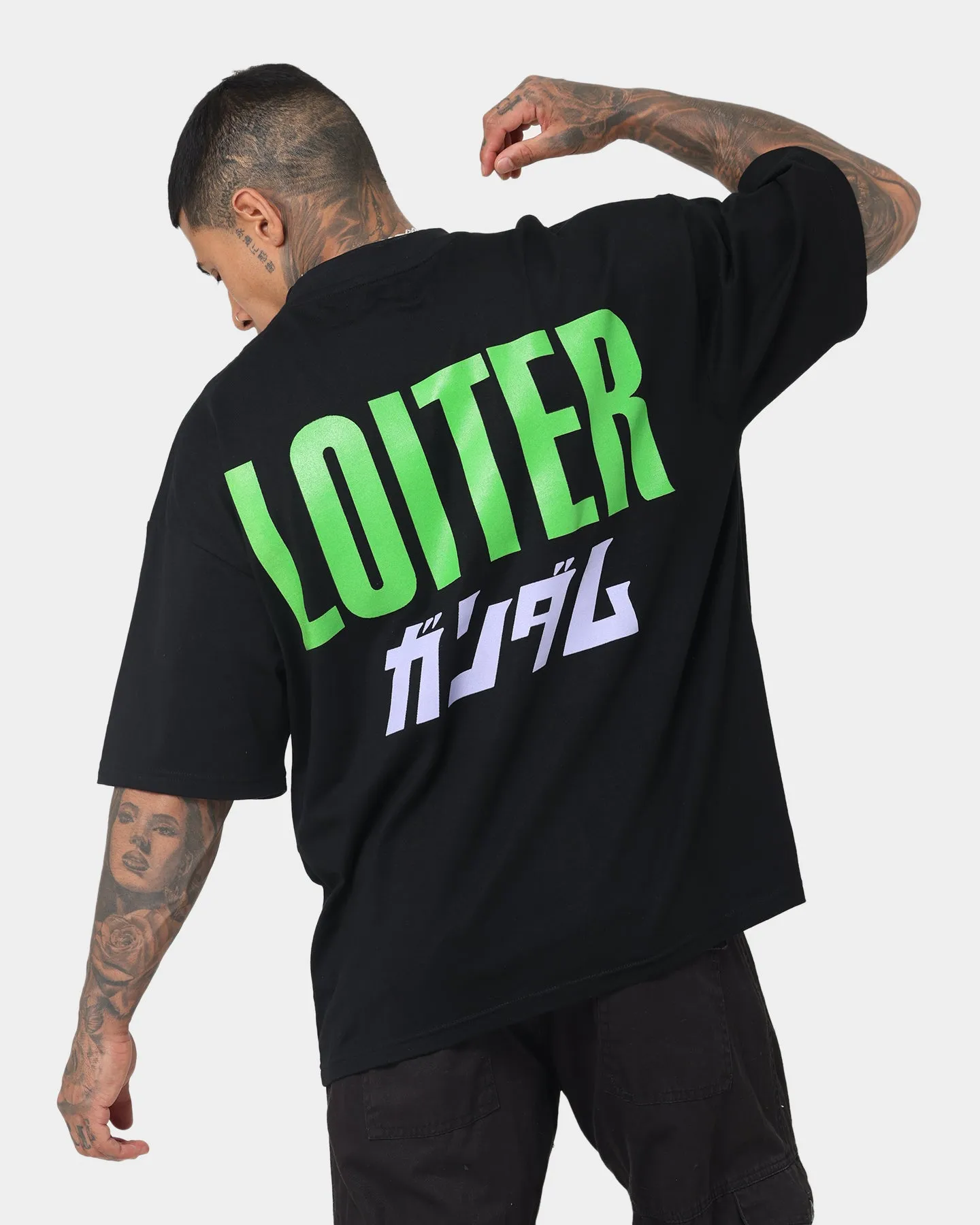 Loiter X Gundam Dom T-Shirt Black