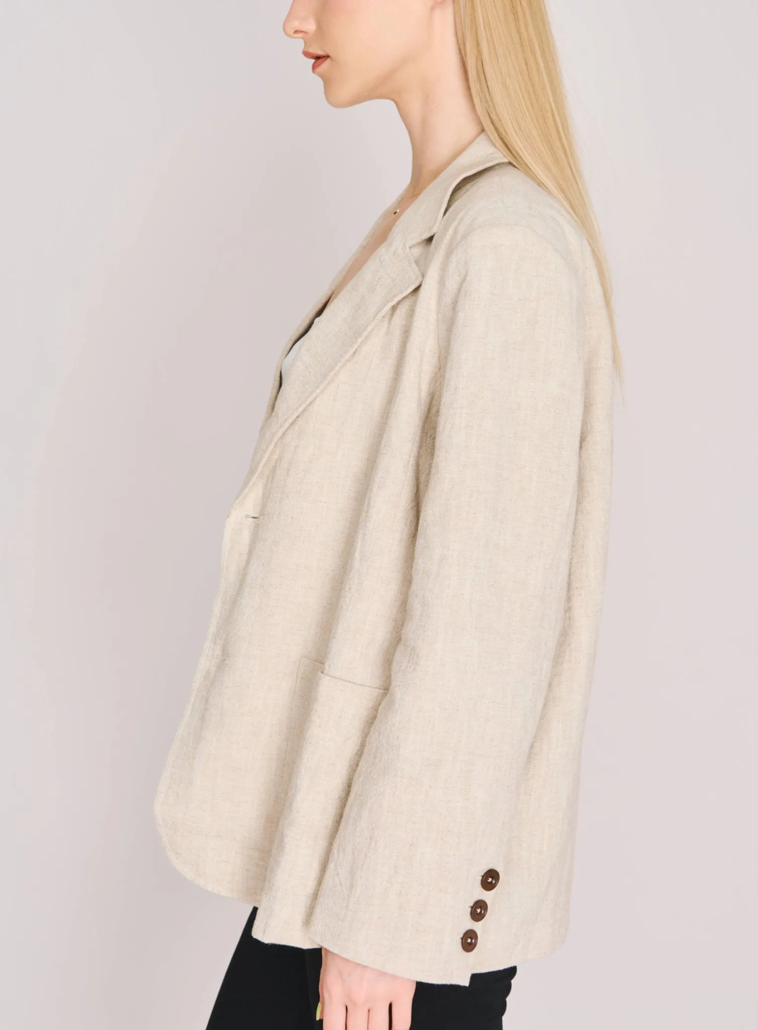 MARANT linen blend blazer (Beige)