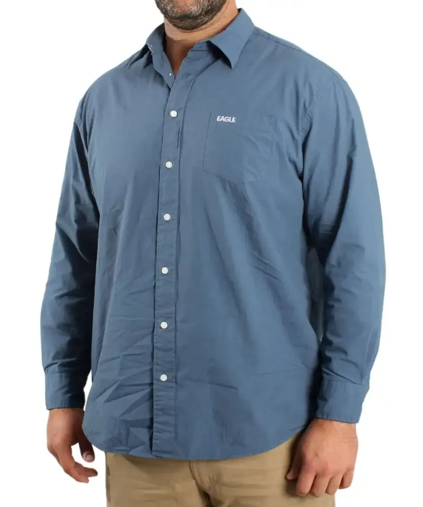 Mens Long Sleeve Poplin Shirt