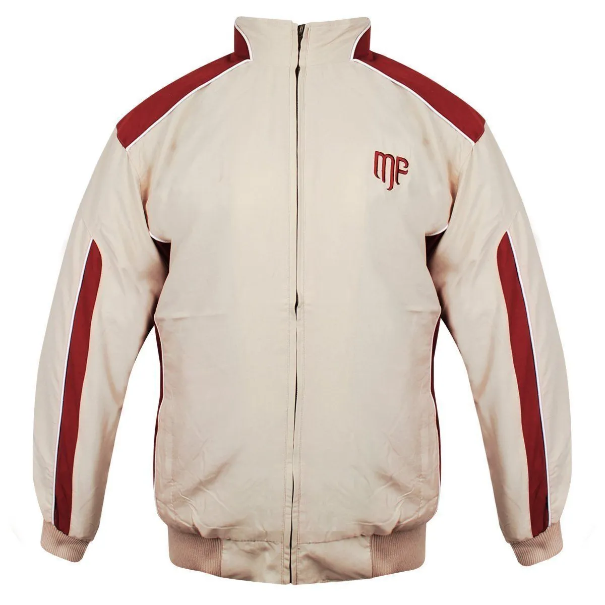 Mountain Fog  Mens Beige/Red Windbreaker Jacket