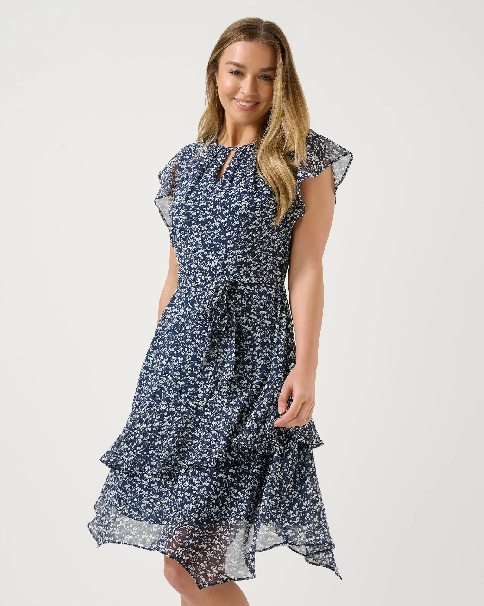 Night Pebble Floral Dress