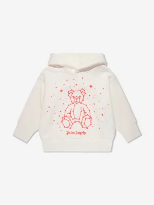 Palm Angels Boys Astro Bear Hoodie in White