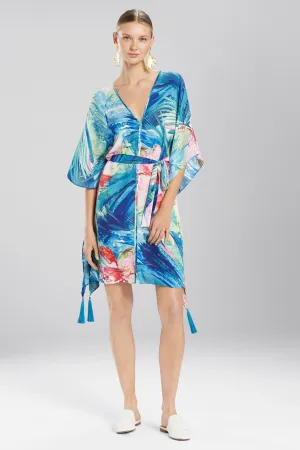 Paradise Palms Belted Caftan