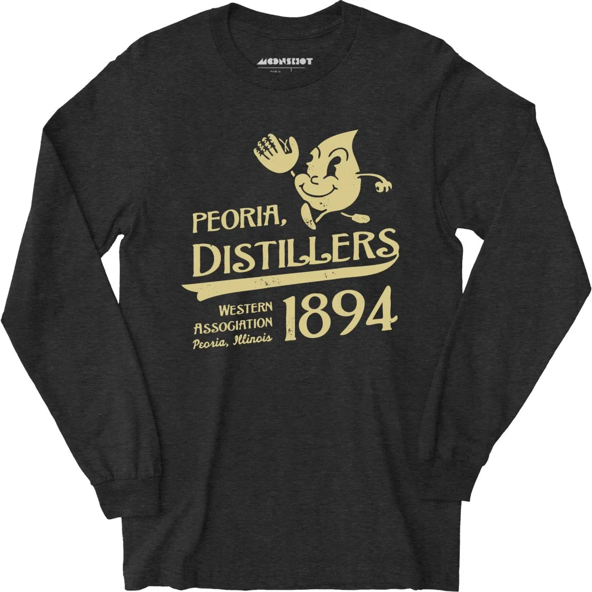 Peoria Distillers - Illinois - Vintage Defunct Baseball Teams - Long Sleeve T-Shirt