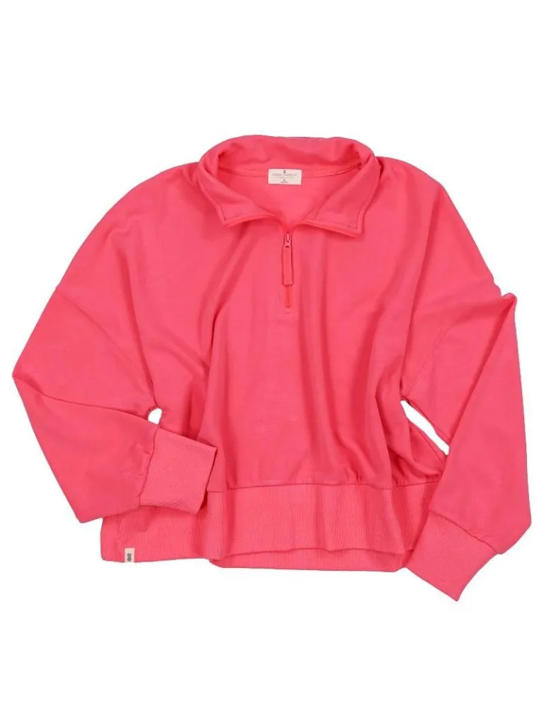 Pink Quarter Zip Pullover by Simply Southern