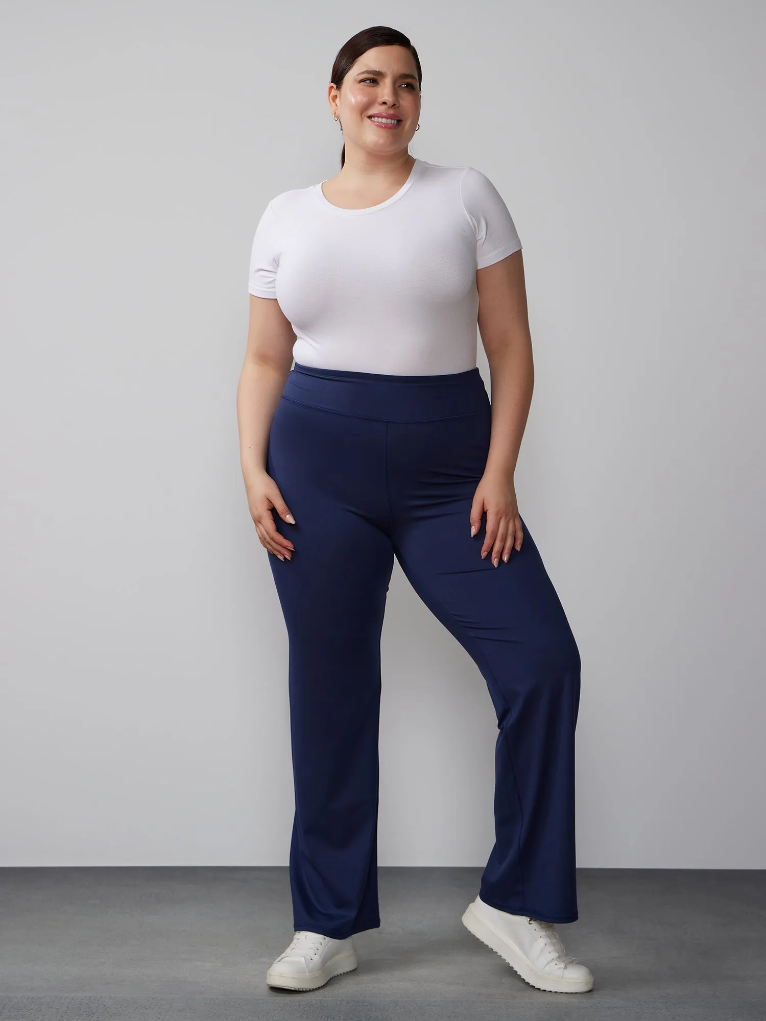 Plus High Waist Wide Leg Yoga Pant