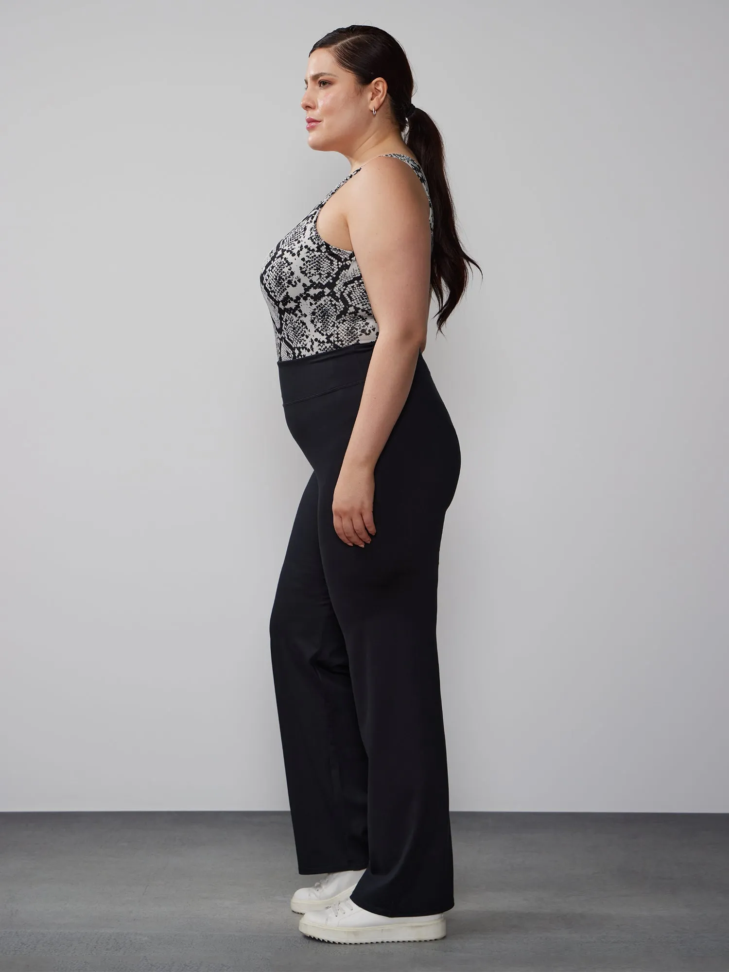 Plus High Waist Wide Leg Yoga Pant