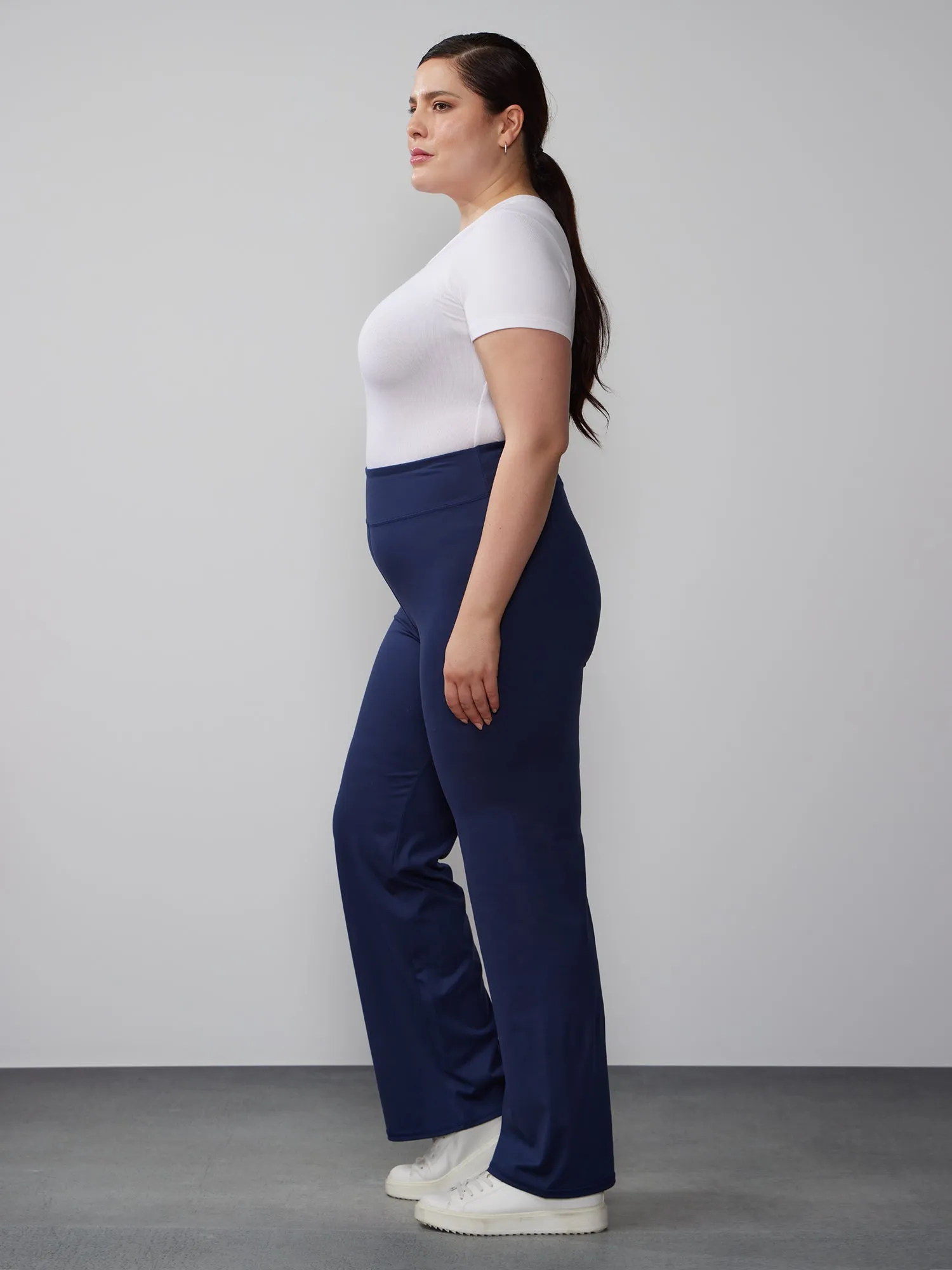 Plus High Waist Wide Leg Yoga Pant