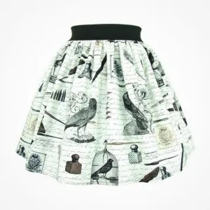 "Lindy" White Poetry Skirt