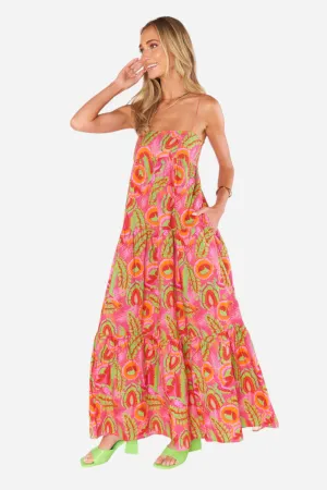 Show Me Your Mumu Long Weekend Maxi Dress in Primary Paradise