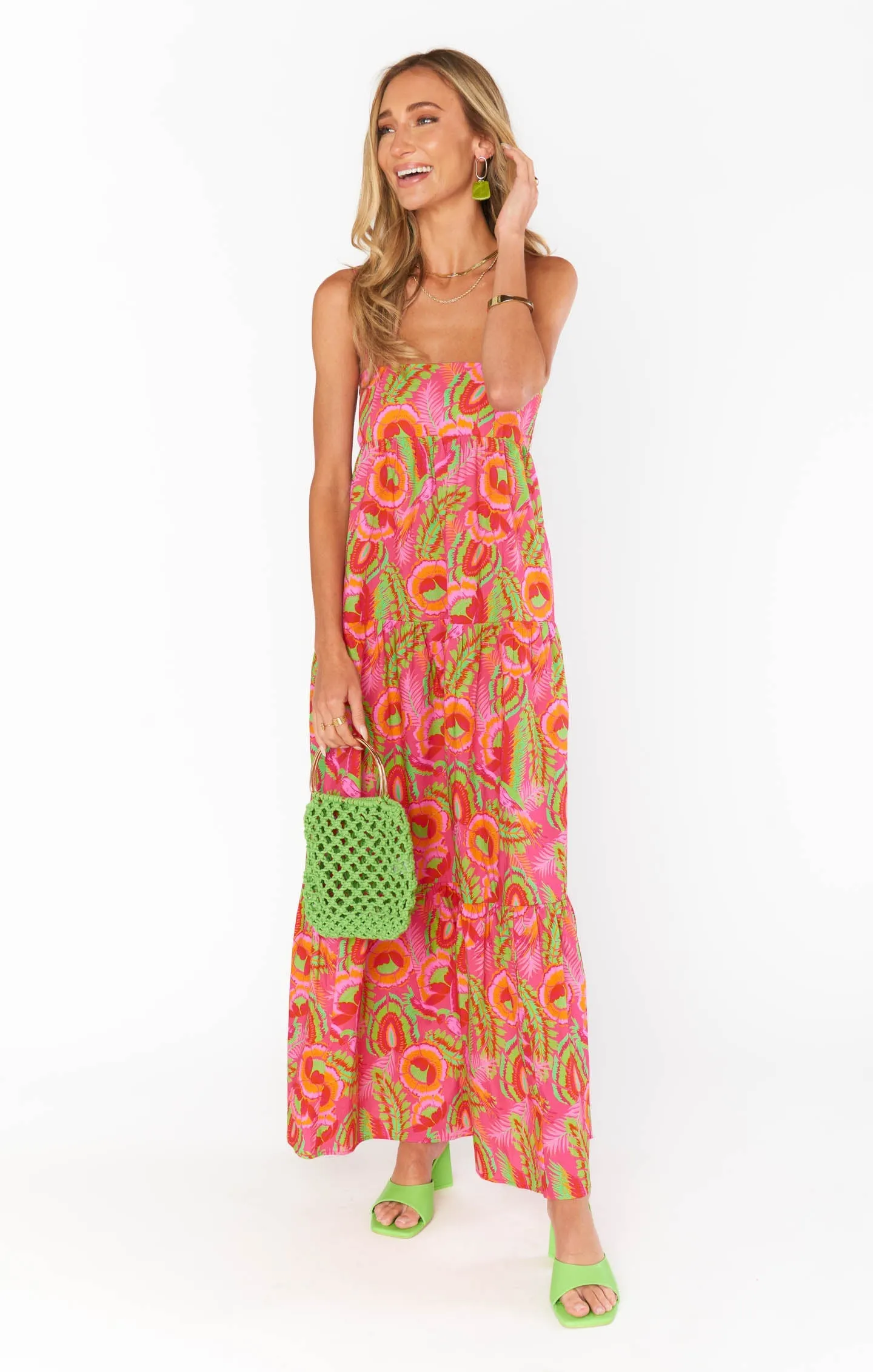 Show Me Your Mumu Long Weekend Maxi Dress in Primary Paradise