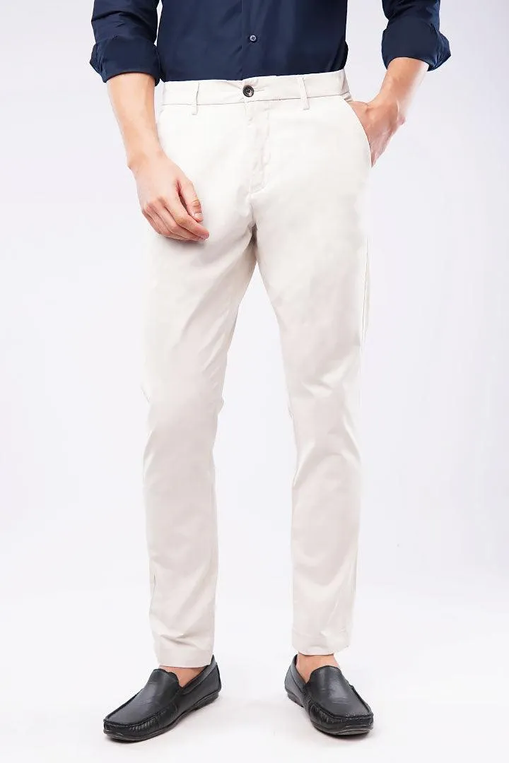 Slim Fit Chinos - Off White