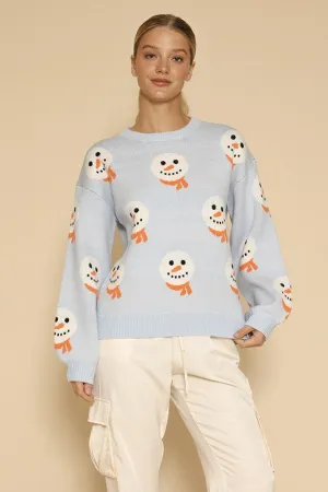 Snowman holiday knit sweater